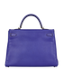 Kelly 35 Retourne In Epsom Bleu Electrique & Mykonos, back view